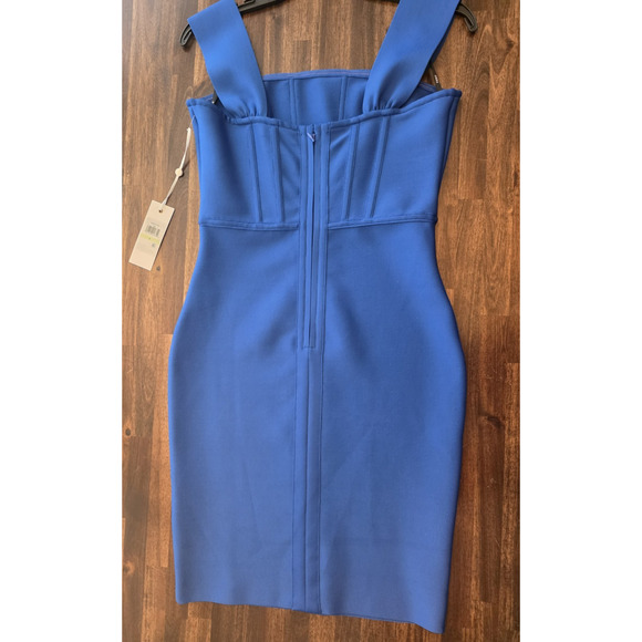 Siena Women's Blue Square-Neck Sleeveless Bodycon Dress Size 4 MSRP $89 - Picture 6 of 9